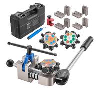 VEVOR Professional Brake Line Flaring Tool, 45 & 37 Degree Double Flare | Bubble Flare Tool Kit for 3/16", 1/4", 5/16", 3/8" Copper Aluminum Thin Steel Tubes
