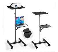 VEVOR Projector Stand Projector Stand Height Adjustable 86-136 cm, Laptop Floor Stand for Projector, Multifunctional Holder for Meetings, Projection Trolley Video Stand 50 x 45 x 136 cm