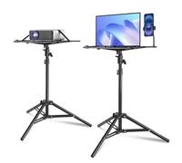 VEVOR Projector Stand, Laptop Stand Tripod Adjustable Height from 26.97 to 63 in, Portable Projector Tripod Stand with Tray & Gooseneck Phone Holder, for Outdoor Movies, Home, Office, Stage or Studio