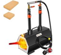 VEVOR Propane Forge Portable, Double Burner Tool and Knife Making, Large Capacity Blacksmith Farrier Forges, Mini Furnace Blacksmithing, Gas Forging Tools and Equipment, Complete Kit