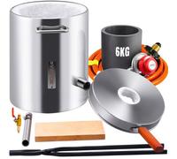 VEVOR Propane Melting Furnace Kit, 6KG Large Capacity Foundry Home Kilns, Blacksmithing Forge with Crucible & Tongs Kiln, Stainless Steel Smelter, For