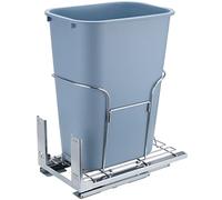 VEVOR Pull-Out Trash Can, 35L Single Bin, Under Mount Kitchen Waste Container with Slide, Handle and Door Mounting Kit, 110 lbs Load Capacity Heavy Duty Garbage Recycling Bin for Kitchen Cabinet, Sink