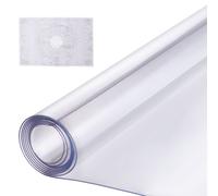 VEVOR Plastic Table Cover, 42 x 96 Inch 1.5 mm Thick Clear Table Protector, Rectangle PVC Desk Mat, Waterproof & Easy Cleaning Desk Pad Tablecloth, fo