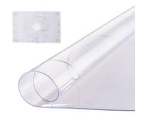 VEVOR PVC Table Protector 48 Inch Round Clear Plastic Desk Protector 2.0mm Thick
