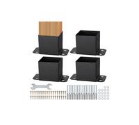 Vevor QBLZDZTG4J20C0NC4V0 6 x 6 in. Post Base Brackets - 4 Piece