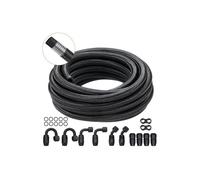 Vevor QCYYRYRGNLBZSYIKSV0 20 ft. 6AN Fuel Hose Line Kit with 0.34 in. Nylon Stainless Steel Braided Fuel Line, Black - 12 Piece
