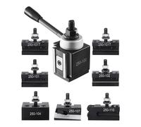 VEVOR Quick Change Tool Post Set, 8 Pcs, Includes Lathe Tool Holders, Wedge Type Tool Post with Turning Tool Holder Accessories, Fit for Mini Lathe & Metal Lathe 6"-12" Swing, Durable Steel Material