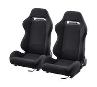 VEVOR Racing Seat, 2 Set, Adjustable Racing Cockpit with Wide Angle Reclining & High-Resilience Foam, Comfortable Racing Chair with Polyester Fabric & Q235B Slider, Fit for Racing Cars & Go-Karts
