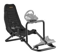VEVOR Racing Wheel Stand, Heavy-Duty Integrated Simulator Cockpit Steering Stand, Fit Logitech G25,G27,G29,G920,G923, Thrustmaster T300RS,TX F458,T500RS,T3PA-PRO (F1/GT) and CSR Pedals, Black