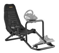 VEVOR Racing Wheel Stand, Heavy-Duty Integrated Simulator Cockpit Steering Stand, Fit Logitech G25,G27,G29,G920,G923, Thrustmaster T300RS,TX F458,T500RS,T3PA-PRO (F1/GT) and CSR Pedals, Black