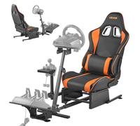 VEVOR Racing Wheel Stand, Heavy-Duty Simulator Cockpit Steering Wheel Stand, Fit Logitech G25, G27, G29, G920, G923, Thrustmaster T300RS, TX F458, T500RS, T3PA-PRO (F1/GT) and CSR Pedals