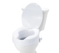 VEVOR Raised Toilet Seat, 4" Height Raised, 300 lbs Weight Capacity, Universal Toilet Seat Riser, Screw Rod Locking, with Toilet Seat, for Elderly, Handicap, Patient, Pregnant, Medical