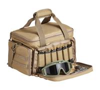 VEVOR Range Bag for 4 Pistols, Tactical Gun Range Bag with 3 Detachable Baffles & 6 Magazines, Firearm Shooting Handgun Bag for Outdoor Hunting Shooti