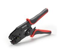 VEVOR Ratchet Crimping Pliers for 0.5-6mm² Cables for Ergonomic Design Electrical Terminals with Metric and AWG Markings, Quick Release, Adjustable Force for Multiple Terminals and DIY