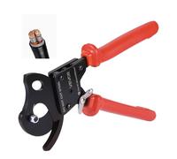 VEVOR Ratcheting Cable Cutter, Spring Steel Blades with PVC-Coated Handles, Quick-Release Button, Heavy Duty Ratchet Cable Wire Cutter for Cutting Copper & Aluminum Cables Up to 600 MCM / 300 mm²