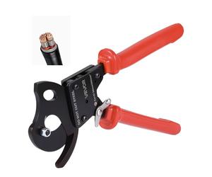 VEVOR Ratcheting Cable Cutter, Spring Steel Blades with PVC-Coated Handles, Quick-Release Button, Heavy Duty Ratchet Cable Wire Cutter for Cutting Copper & Aluminum Cables Up to 600 MCM / 300 mm²