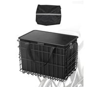 VEVOR Rear Bike Basket Folding Wire Bicycle Basket with Cargo Net Removable Liner Bag & Waterproof Cover Quick Release Design Bike Basket for Adul