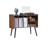 VEVOR Record Player Stand, Turntable Stand Holds Up to 220 Albums, Vintage Vinyl Record Cabinet with Removable Shelves, Record Player Table with Adjustable Height for Living Room, Bedroom, Brown
