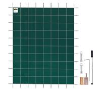 VEVOR Rectangular Safety Mesh Swimming Pool Cover 4.27 x 7.92 m Green Winter Outdoor
