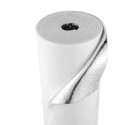 VEVOR Reflective Insulation Roll, 2 Car Garage Door Thermal Insulation Kit, 6mm 5.49 m x 0.61 m, 4 Rolls Aluminum Foil EPE Foam Core Radiant Barrier, White PE Film Heat Shield for Garage Doors