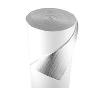 VEVOR Reflective Insulation Roll, EPE Foam Core Radiant Barrier, 3mm 76.2m x 1.22 m, Aluminum Foil White PE Film Heat Reflective Shield, Thermal Insulation Roll for Garage Door Window RV Roofs