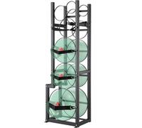 VEVOR Refrigerant Tank Rack, with 1 x 50lb, 2 x 30lb and Other 3 Small Bottle Tanks, Cylinder Tank Rack 15.55x12.99x49.8 in, Refrigerant Cylinder Rack