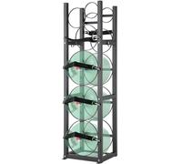 VEVOR Refrigerant Tank Rack, with 3 x 30lbs and Other 3 Small Bottle Tanks, Cylinder Tank Rack 12.79x12.99x47.12 in, Refrigerant Cylinder Rack and Holders for Freon, Gases, Oxygen, Nitrogen