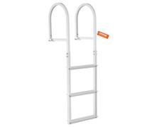 VEVOR Removable Dock Ladder 3 Steps 500lbs Load Capacity Aluminum Swim Ladders Pontoon Boat Ladder with Nonslip Design for Lake Marine Boarding P