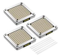 VEVOR Replacement Chopper Blade, 1/4 inch, 3 PCS French Fry Blade Assembly with 6 Extra Knives, Stainless Steel Dicer Parts and Push Block for Cutting Potatoes Carrots Onions Cucumbers Mushrooms