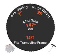 VEVOR Replacement Trampoline Mat, Jumping Mat Fits 14ft Frame, Universal Jumping Mat for 14ft Round Trampoline, Reinforce UV-Resistant Mat with Spring