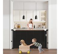 VEVOR Retractable Baby Gate, 870 mm Tall, Extends up to 1400 mm Wide, Retractable Gate for Kids or Pets, Mesh Material, Easy to Install for Indoor