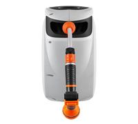 VEVOR Retractable Garden Hose Reel, 1/2 in x 98.43 ft Wall Mounted Hose Reel, Heavy Duty Garden with 9 Patterns Nozzle, Any Length Lock, Auto-Rewind Slow Return System and 180°Swivel Bracket