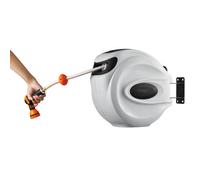 Vevor Retractable Garden Hose Reel, 1/2" X 131.23 Ft, Wall Mount, 9-Pattern Nozzle, Auto-Rewind, 180 Degree Swivel