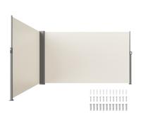 VEVOR Retractable Side Awning, 63''x 236'' Aluminum Outdoor Privacy Screen, 280g Polyester Water-proof Retractable Patio Screen, UV 30+ Room Divider W