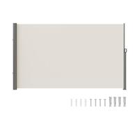VEVOR Retractable Side Awning, 71''x 118'' Outdoor Privacy Screen, 180g Polyester Water-proof Patio Wind Screen for Backyard, Balcony, UV 30+ Room Divider, Beige