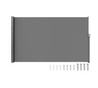 VEVOR Retractable Side Awning, 71''x 118'' Outdoor Privacy Screen, 180g Polyester Water-proof Retractable Patio Screen, UV 30+ Room Divider Wind Screen for Patio, Backyard, Balcony, Gray