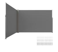 VEVOR Retractable Side Awning, 79''x 236'' Outdoor Privacy Screen, 180g Polyester Water-proof Retractable Patio Screen, UV 30+ Room Divider Wind Scree
