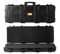 VEVOR Rifle Case, Rifle Hard Case with 3 Layers Fully-protective Foams, 42 inch lockable Hard Gun Case with Wheels, IP67 Waterproof & Crushproof, for