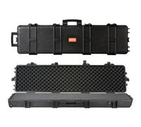 VEVOR Rifle Case, Rifle Hard Case with 3 Layers Fully-protective Foams, 50 inch lockable Hard Gun Case with Wheels, IP67 Waterproof & Crushproof, for