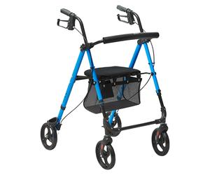 VEVOR Rollator Walker for Senior Aluminum Foldable Rolling Walker 300LB Capacity