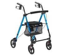 VEVOR Rollator Walker for Seniors and Adult, Lightweight Aluminum Foldable Rolling Walker with Adjustable Seat and Handle, Outdoor Mobility Rollator Walker with 8" All Terrain Wheels, 300LBS Capacity
