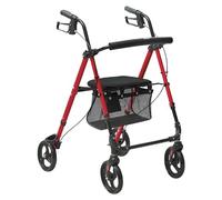 VEVOR Rollator Walker for Seniors and Adults - Lightweight Aluminum Foldable Mobility Rollator with Adjustable Seat and Handle, 8" All Terrain Wheels, 300LBS Capacity