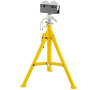 VEVOR Roller Pipe Stand for 1/8 in -12 in Pipes, 2500LBS Load Capacity Pipe Stand with Adjustable Height 32" - 55", Folding Portable Supporting Stand with Roller Head