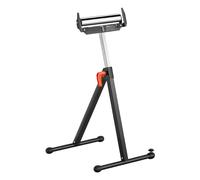 VEVOR Roller Stand 250 lb Load Capacity 27 in-43 in Adjustable Height Folding Heavy Duty with Edge Guides & 11.5 in Polished Steel Roller Head for