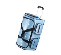VEVOR Rolling Duffle Bag, 116L Travel Duffle Bag with Wheels, USB Port, Privacy Protection Curtain, Durable PVC Fabric with Water-Proof Coating, for Travel and Competitions, Sparkling Blue 29 Inch