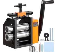 VEVOR Rolling Mill, 3"/76 mm Jewelry Rolling Mill Machine, 1: 2 Gear Ratio, 3-in-1 Multi-Function Rolling Mill, 0.1-7mm Press Thickness for Metal Jewelry Making Sheet Square Wire Semicircle Pattern