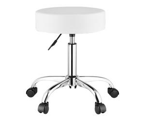VEVOR Rolling Stool with Wheels, 450 LBS Weight Capacity Round Rolling Stool Chair, Height Adjustable Thickened PU Leather Swivel Stool for Salon, Spa