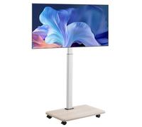 VEVOR Rolling TV Stand, Mobile TV Cart for 32-70 Inch Screens, 25° Left-Right Rotation and Height Adjustable TV Mount on Wheels, Holds up to 99 lbs fo