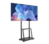 VEVOR Rolling TV Stand, Mobile TV Cart for 32-75 Inch Screens, Height Adjustable Portable Monitor Stand with Tray, Holds up to 150 lbs for Living Room, Bedroom, Office, Outdoor Max VESA 600 x 400 mm