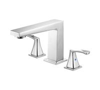 VEVOR Roman Tub Faucet, 3 Hole Waterfall Bathtub Faucet, Bath Tubs Faucets Set with 2 Handles, Roman Tub Faucets Deck Mount for Pet Washing, Baby Care, Adult Bathing, Silver, Right-Angle Spout Design